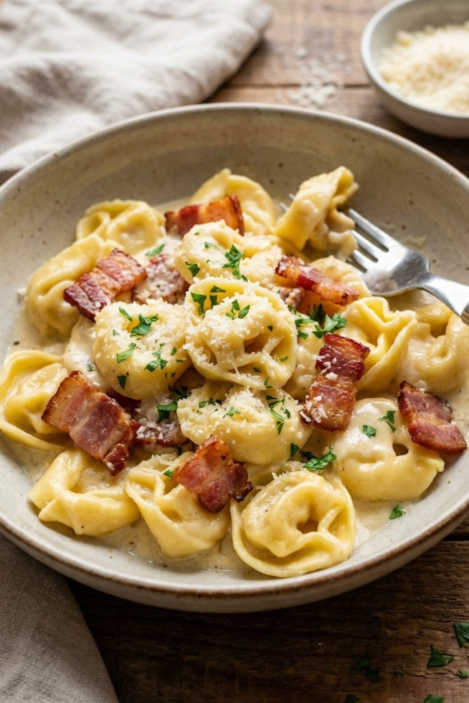 The Best 15-Minute Tortellini with Bacon and Cream Sauce Recipe for 2026 1 Untiteled Design 66