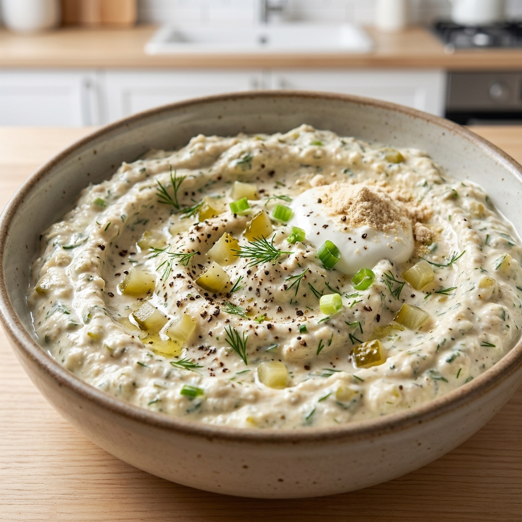 Protein Dill Pickle Dip