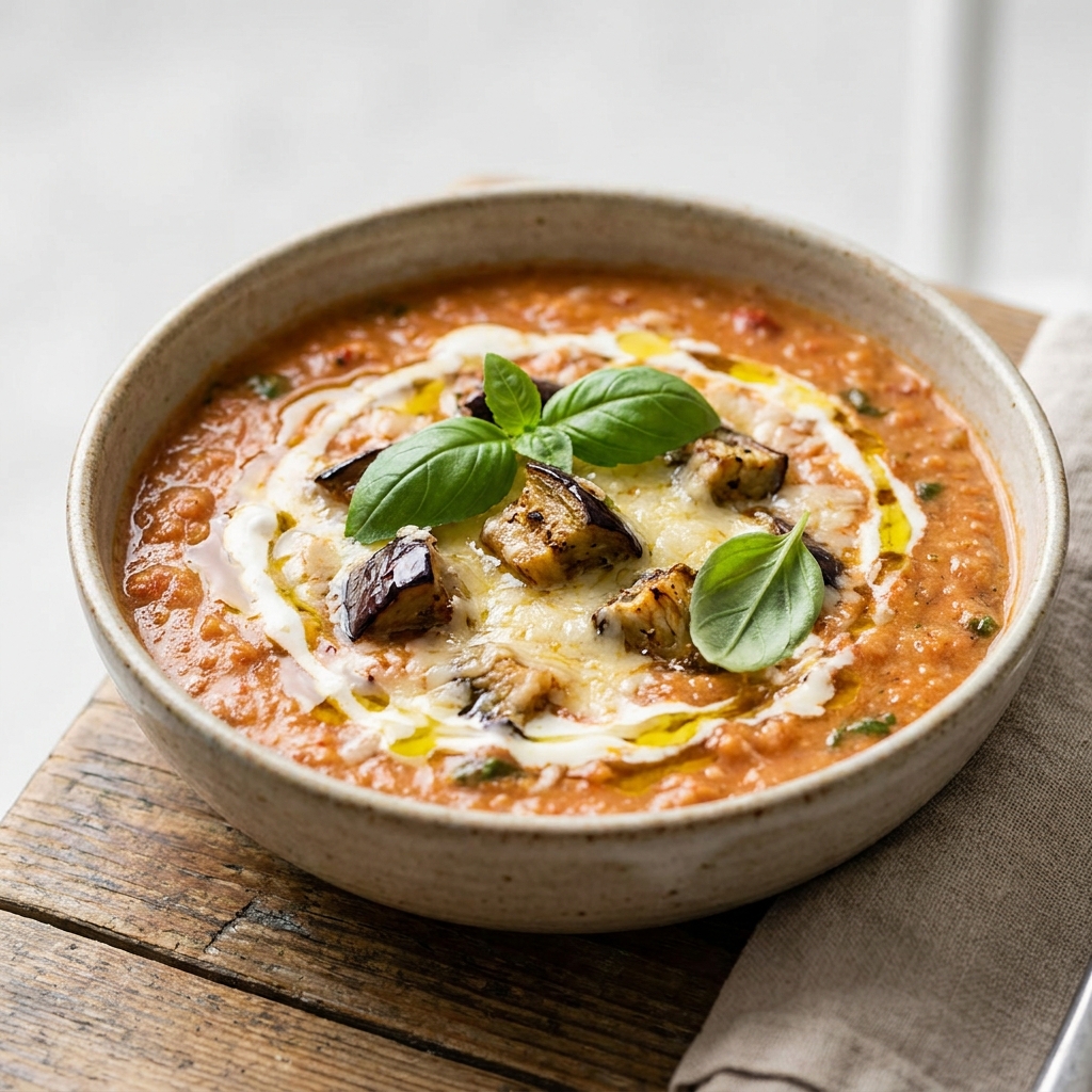Eggplant parmesan soup recipe