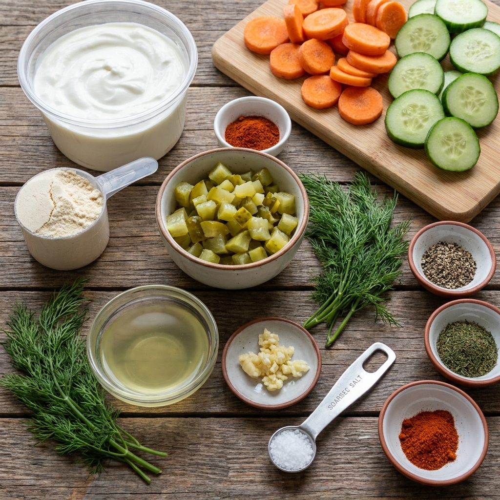 Protein Dill Pickle Dip