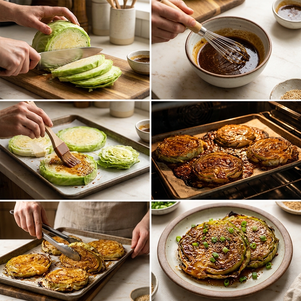 Absolutely, miso cabbage steaks are one of the most forgiving roasted vegetable recipes possible. The thick cabbage slices hold together beautifully, and the glaze prevents drying out. Beginning cooks consistently achieve excellent results with miso cabbage steaks on their first attempt.