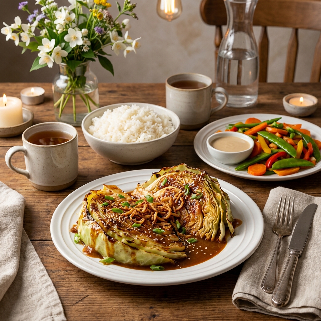 Absolutely, miso cabbage steaks are one of the most forgiving roasted vegetable recipes possible. The thick cabbage slices hold together beautifully, and the glaze prevents drying out. Beginning cooks consistently achieve excellent results with miso cabbage steaks on their first attempt.