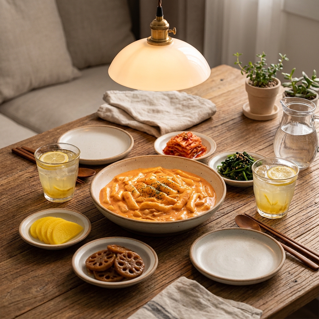 Rose tteokbokki recipe