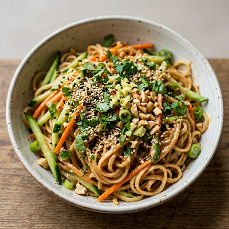 Cold Peanut Ginger Noodles Recipe