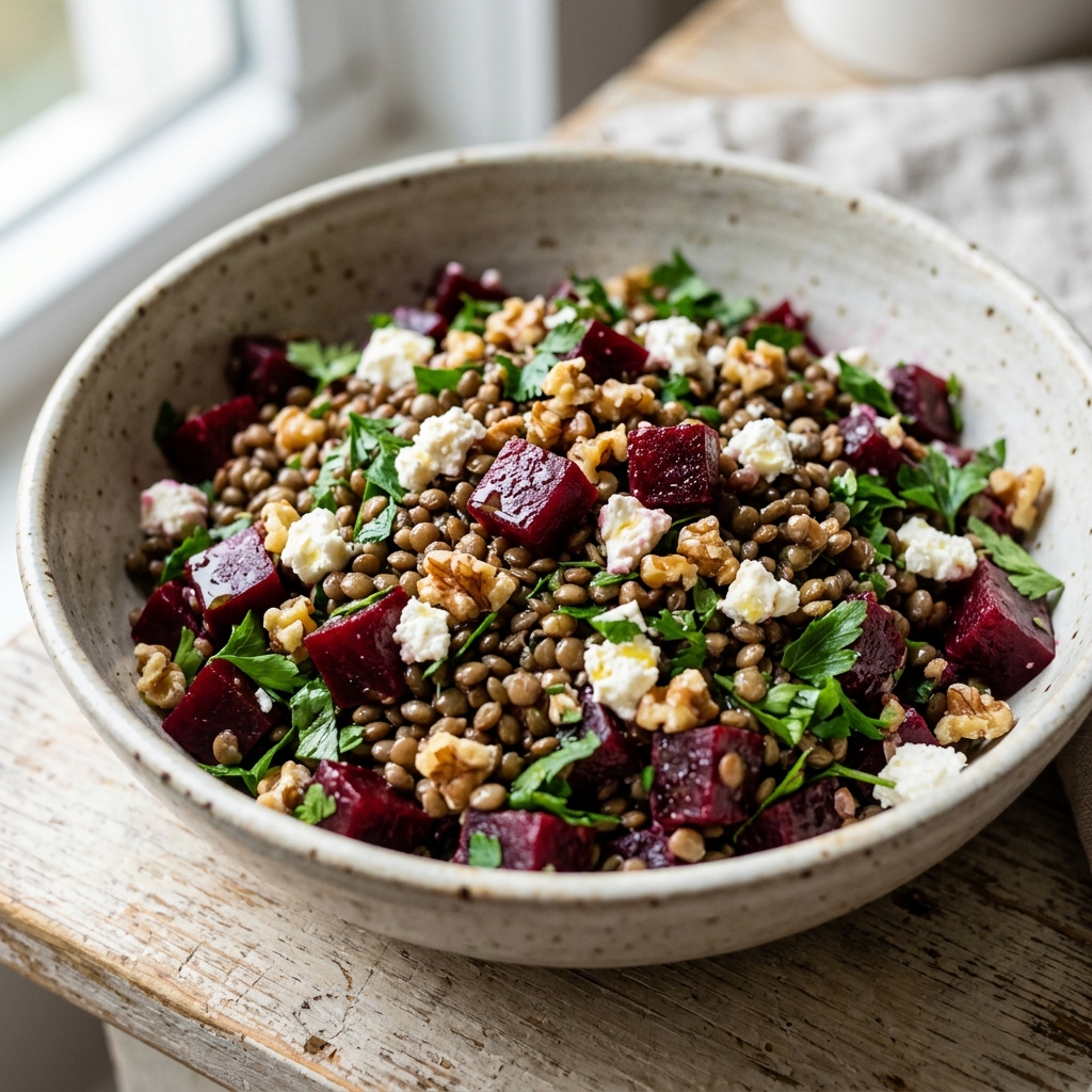No-Cook Beet and Lentil Salad Recipe