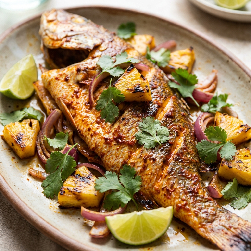 Roasted Fish al Pastor recipe