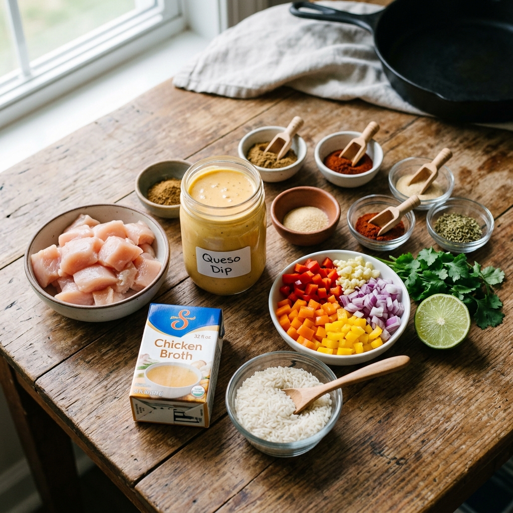 Viral Queso Swim Chicken And Rice Recipe 2026 13 Viral Queso Swim Chicken And Rice Recipe