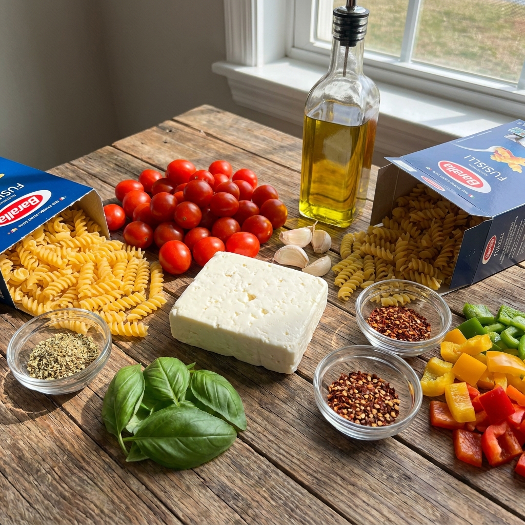 tiktok tomato feta pasta recipe
