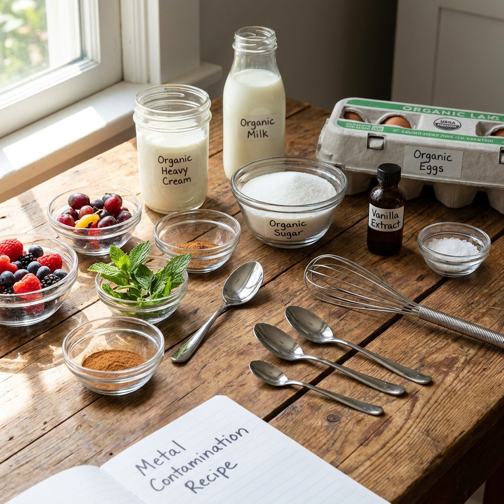 Organic ice cream metal contamination Recipe