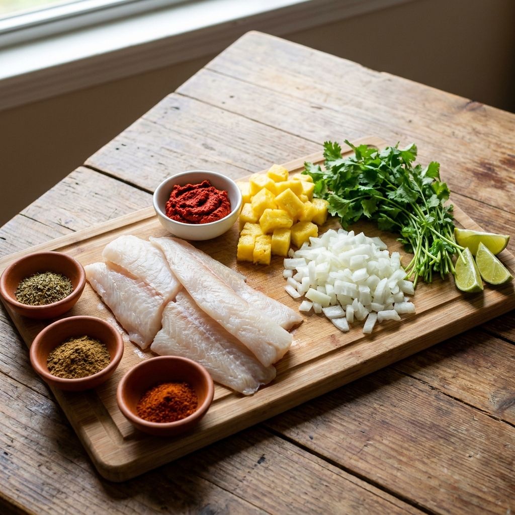 Roasted Fish al Pastor recipe
