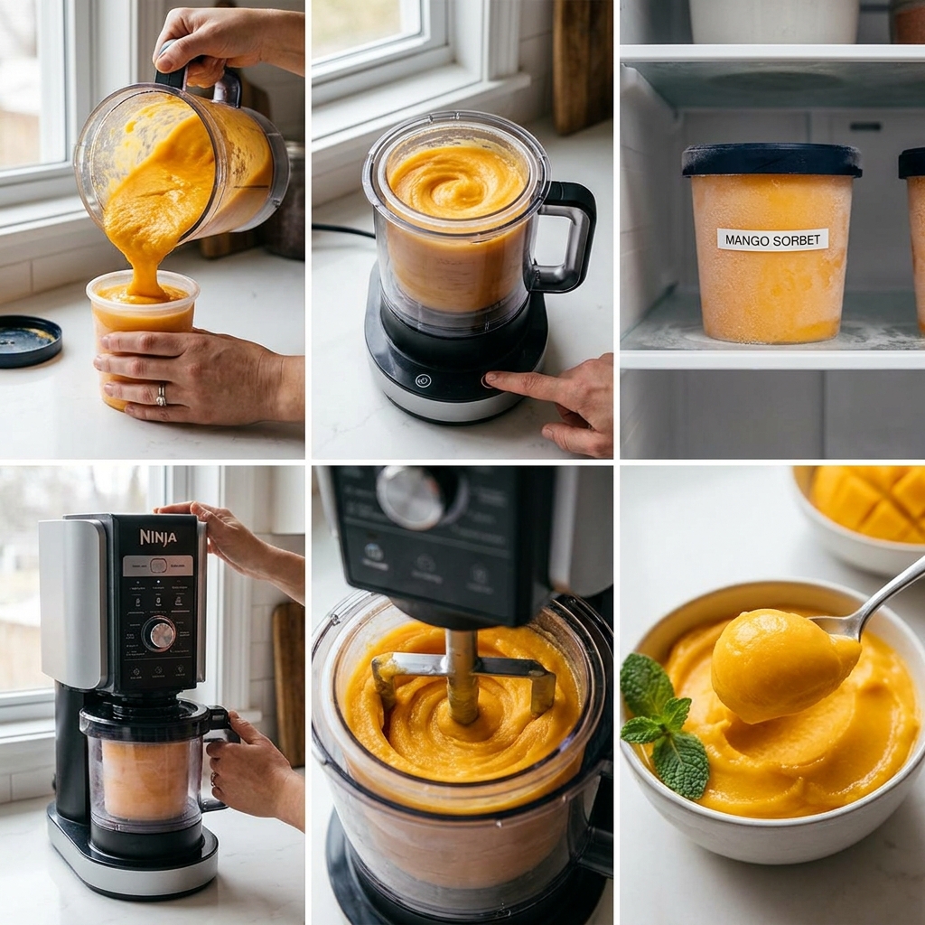 Ninja Creami Mango Sorbet Recipe: Homemade Tropical Frozen Dessert 2026 14 Ninja Creami Mango Sorbet Recipe
