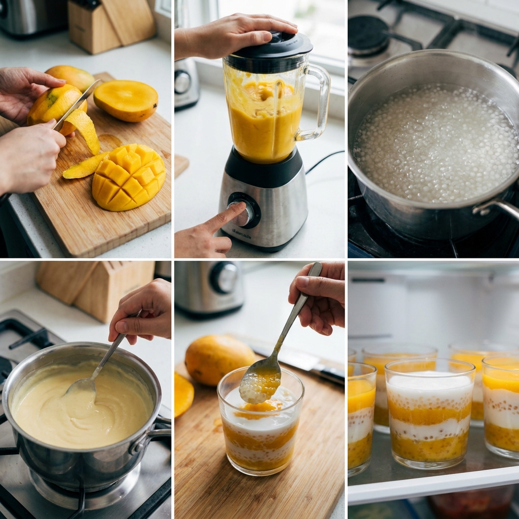 mango sago pudding recipe
