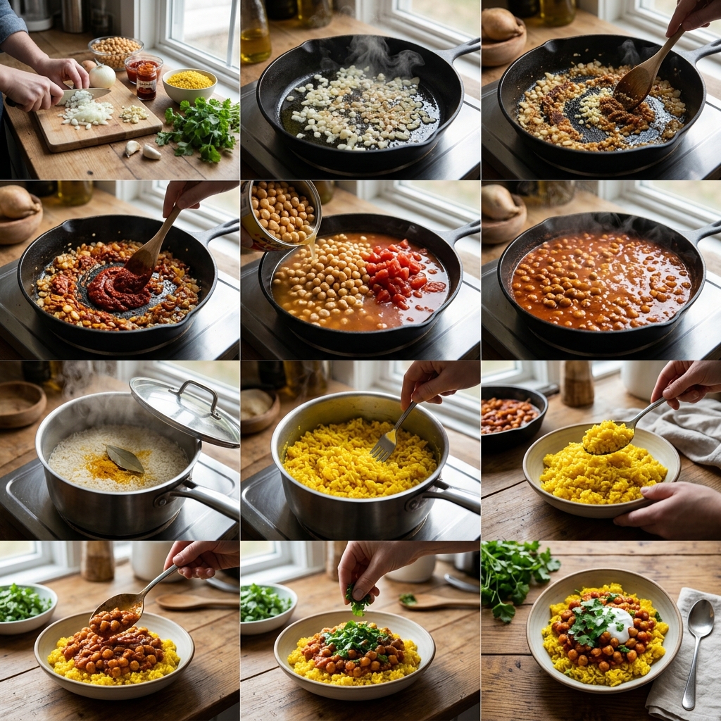 Harissa Chickpeas With Turmeric Rice Recipe 2026 14 Harissa Chickpeas With Turmeric Rice recipe