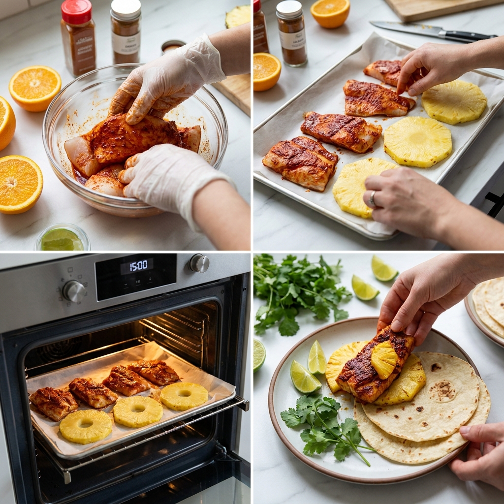 Roasted Fish al Pastor recipe