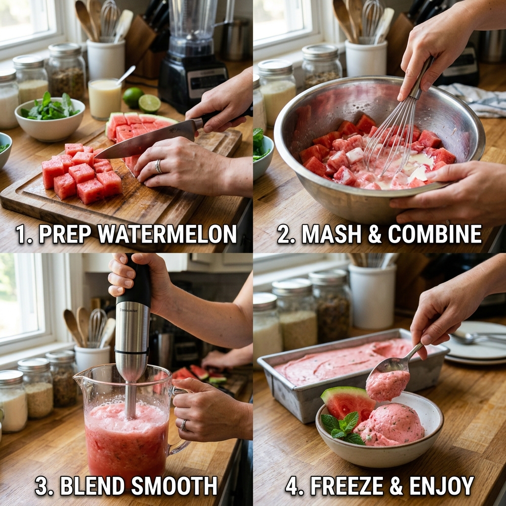 Viral Watermelon Ice Cream Recipe