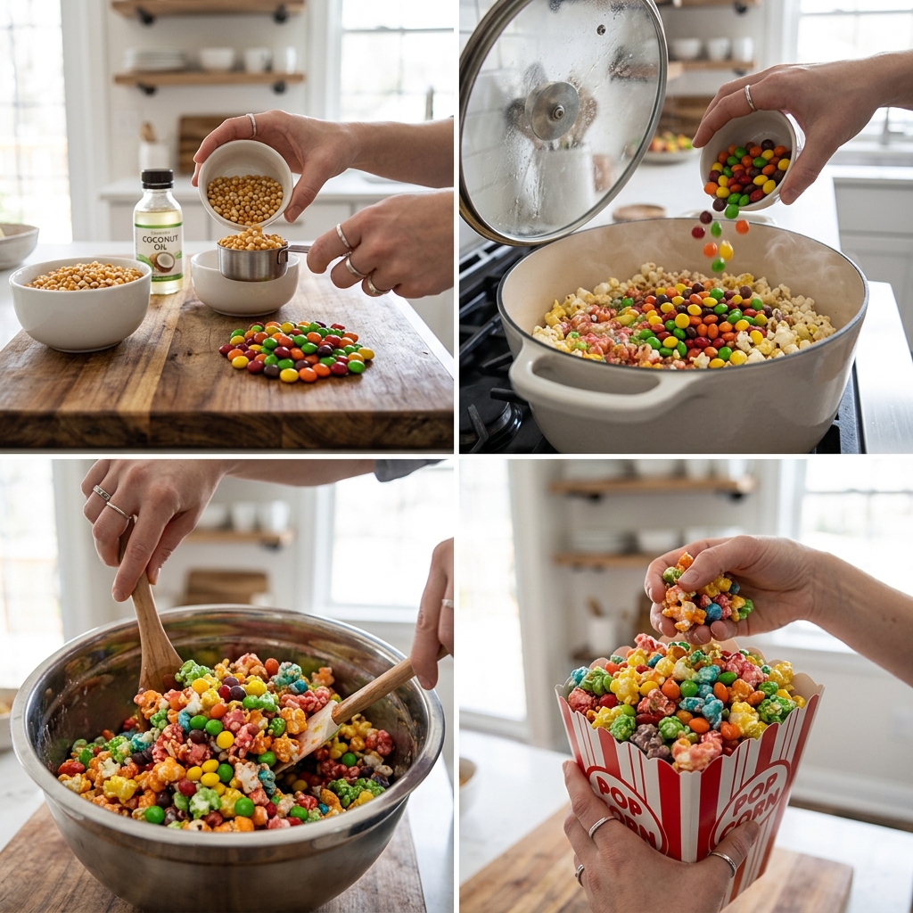 Viral Skittles Popcorn Recipe: A Sweet and Colorful Treat 2026 14 Viral Skittles Popcorn Recipe