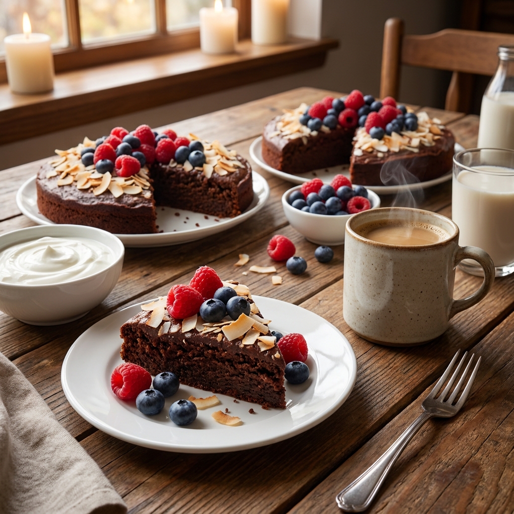 healthy chocolate coconut snack cake gluten free