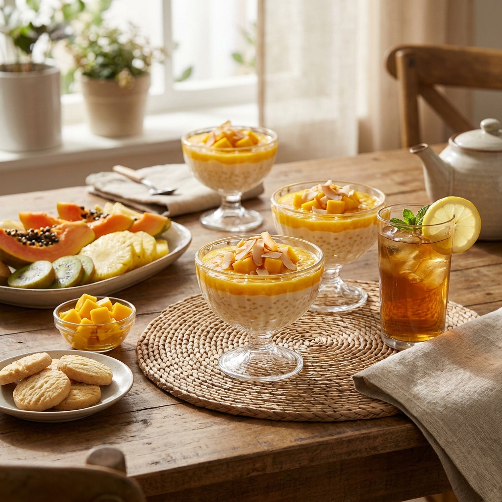 mango sago pudding recipe