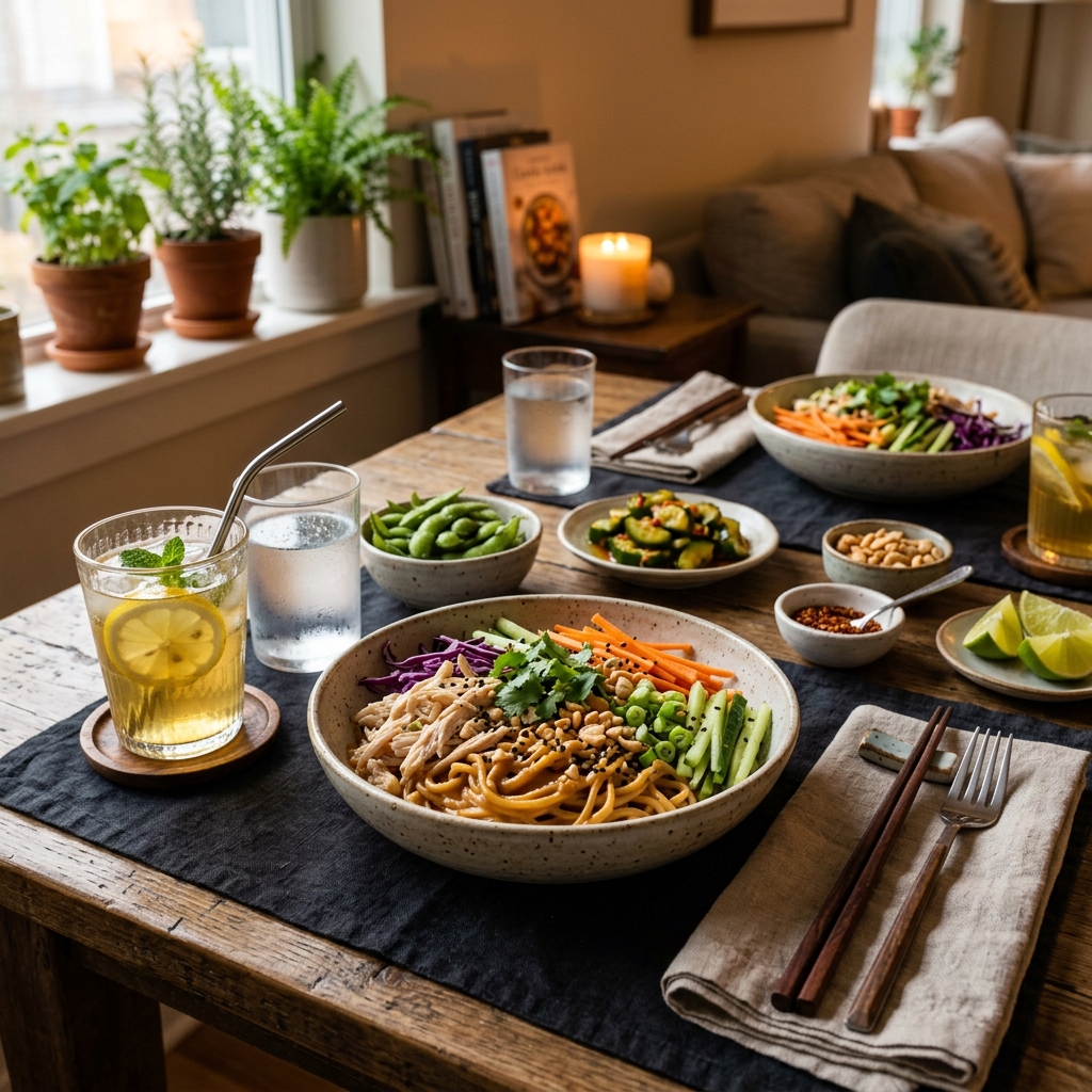 Cold Peanut Ginger Noodles Recipe